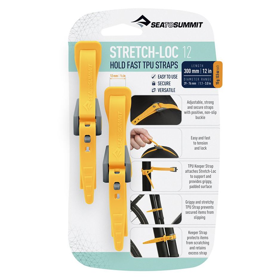 Набір стяжок Sea to Summit Stretch-Loc 12 12mm x 300mm 2 Pack Yellow