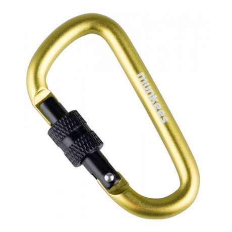 Карабін Munkees D-Shape Carabiner with Screw Lock Grey