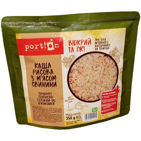 Готова Їжа Portion Каша Рисова з Свининою та Овочами