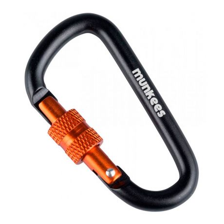Сувенірний карабін Munkees Carabiner D-Form Screw Lock 8x80mm Dark Blue