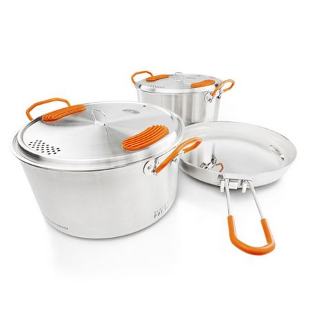 Набор посуды GSI Outdoors Glacier Stainless Base Camper Medium