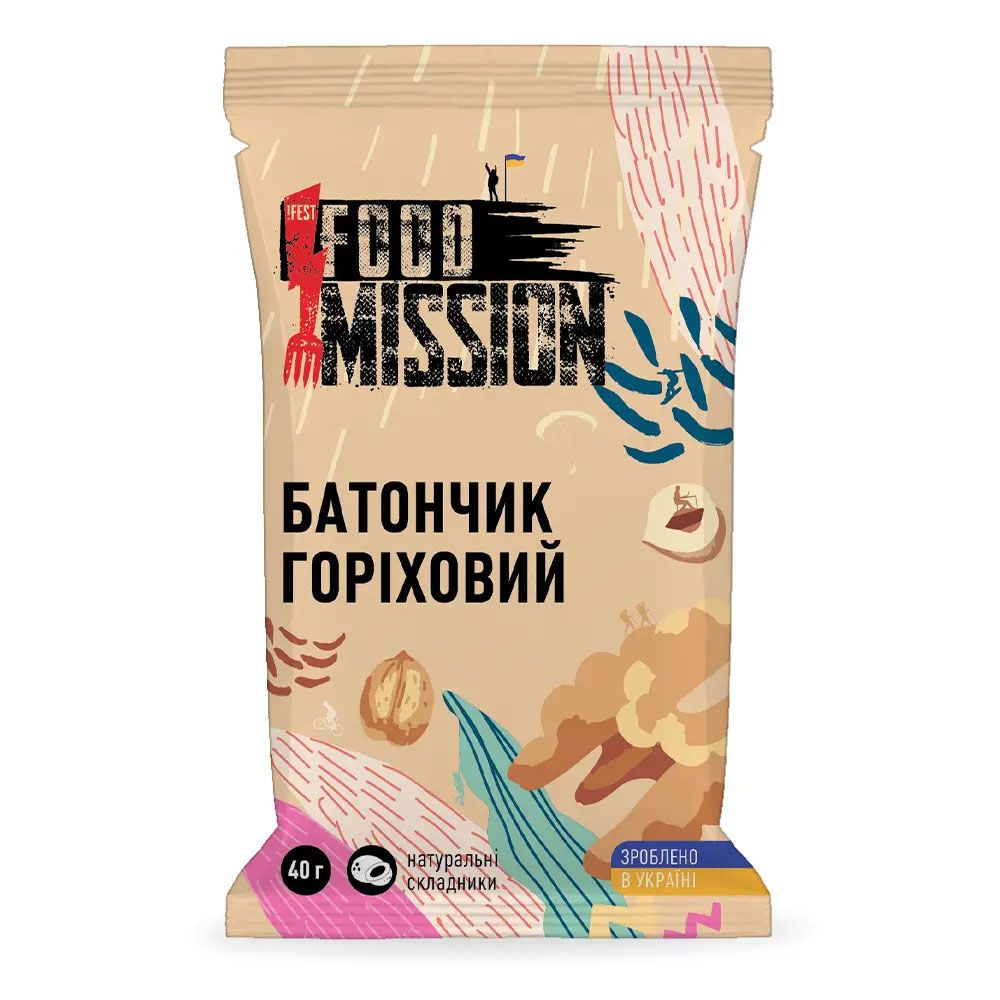 Батончик Food Mission Ореховый