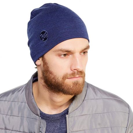 Шапка Buff Heavyweight Merino wool Thermal Hat Solid Dusty Blue 113028.742
