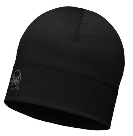Шапка Buff Merino Lightweight Wool Hat Solid Black 113013.999.10.00