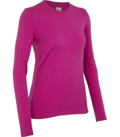 Термофутболка Icebreaker BF260 Wms Tech Top LS Crewe Stripe cognac