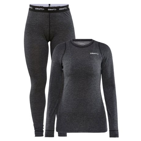 Комплект термобілизни Craft Wms Core Wool Merino Set Black Melange