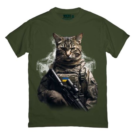 Футболка TKT Import Military Cat Olive