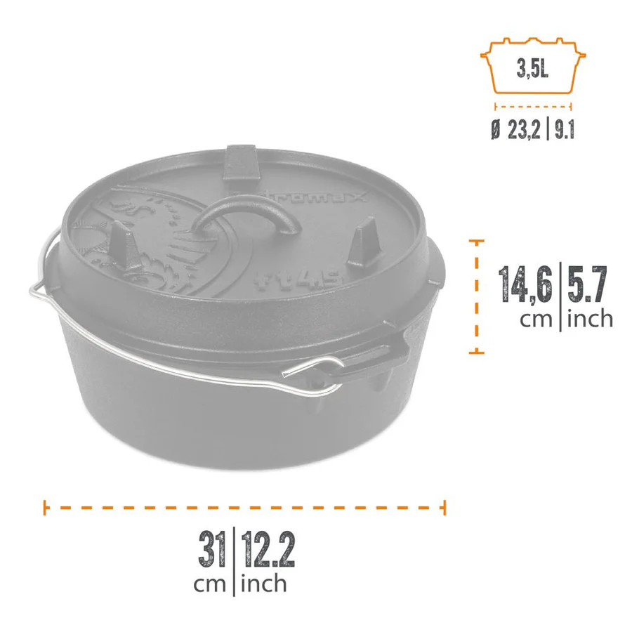 Казан-жарівня чавунна Petromax Dutch Oven 3.5L