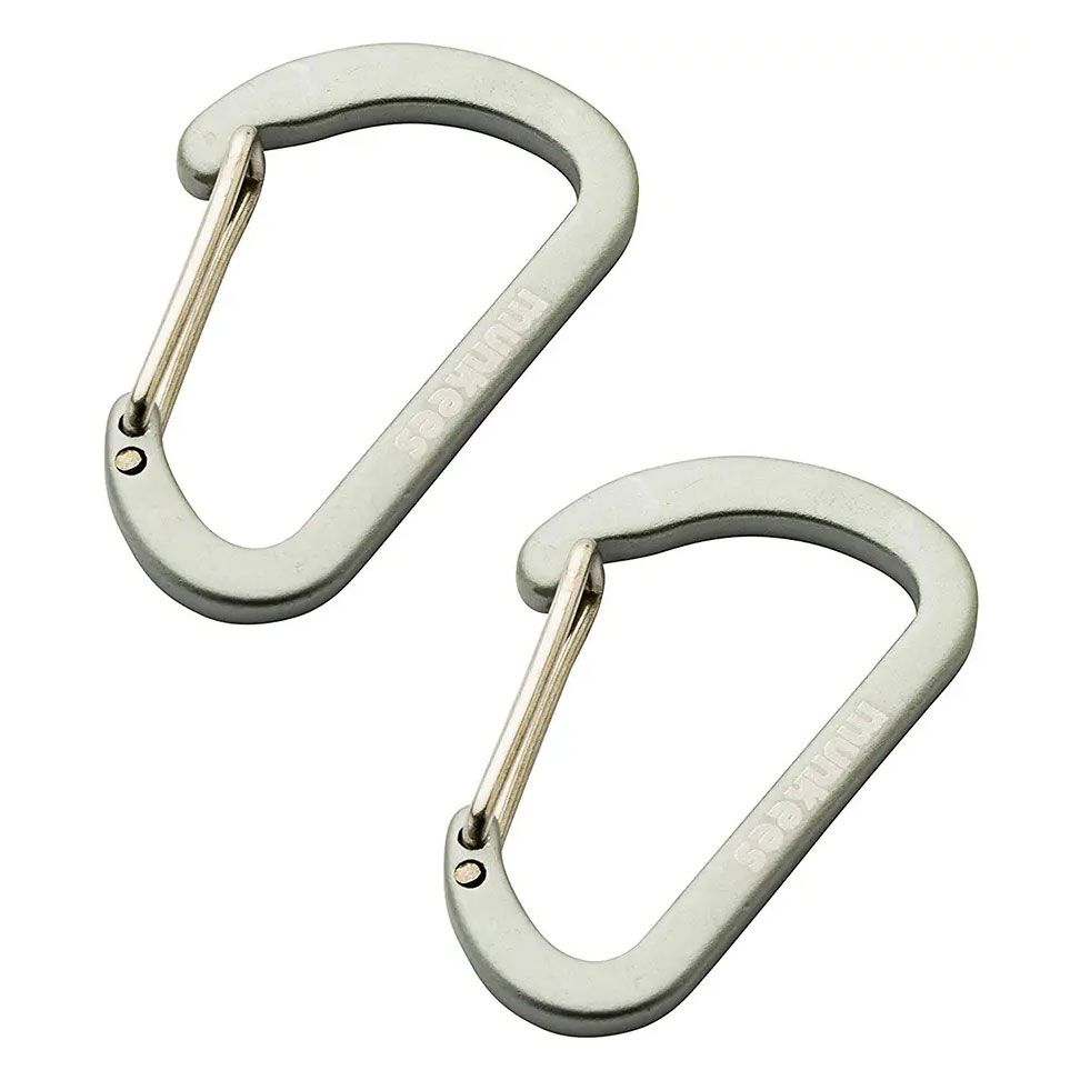 Карабін Munkees Carabiner Flat Wiregate Grey