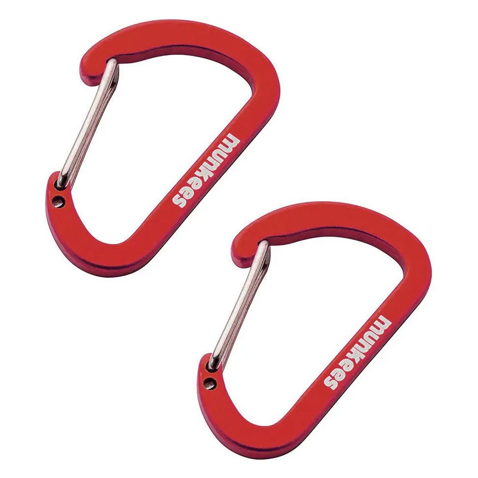 Карабин Munkees Carabiner Flat Wiregate Red