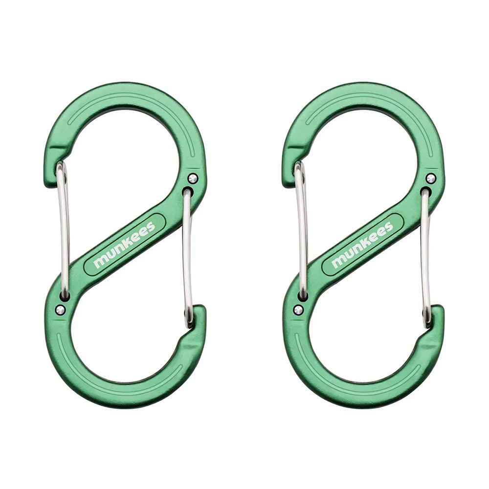 Карабины Munkees Forged S 6 mm x 60 mm 2-Pack Grass green