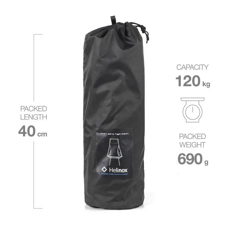 Крісло складне Helinox Chair Zero Highback Black/Noir