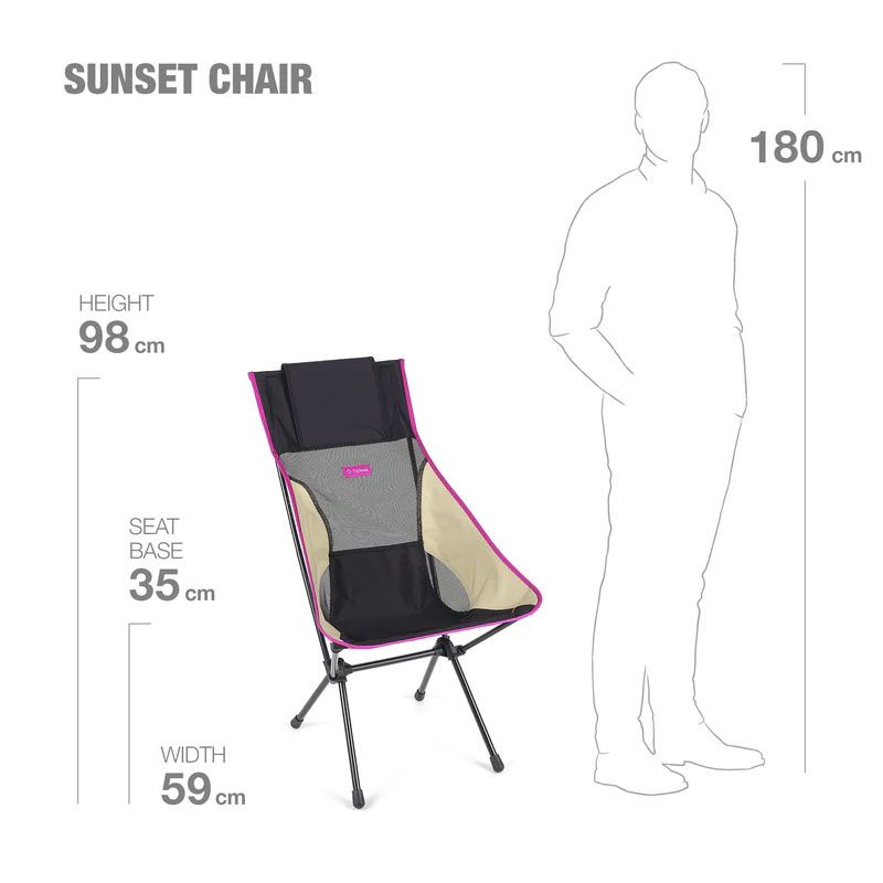 Складное кресло Helinox Sunset Chair Black/Khaki/Purple