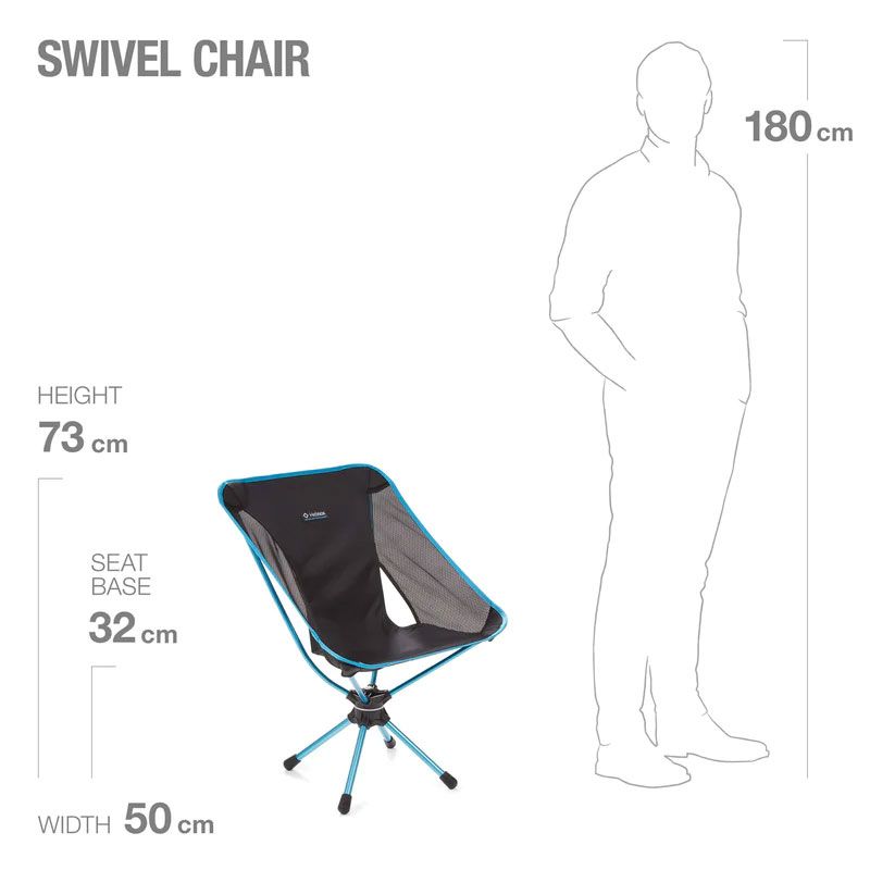 Крісло складне Helinox Swivel Chair Black/O.Blue