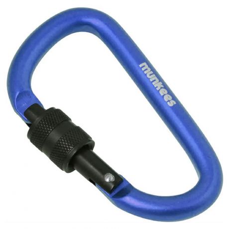 Сувенірний карабін Munkees Carabiner D-Form Screw Lock 8x80mm Dark Blue
