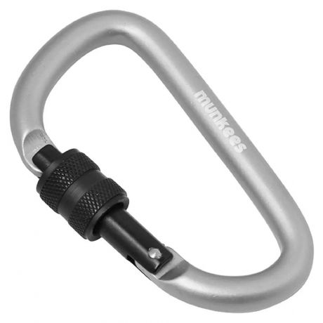 Сувенірний карабін Munkees Carabiner D-Form Screw Lock 8x80mm Dark Blue