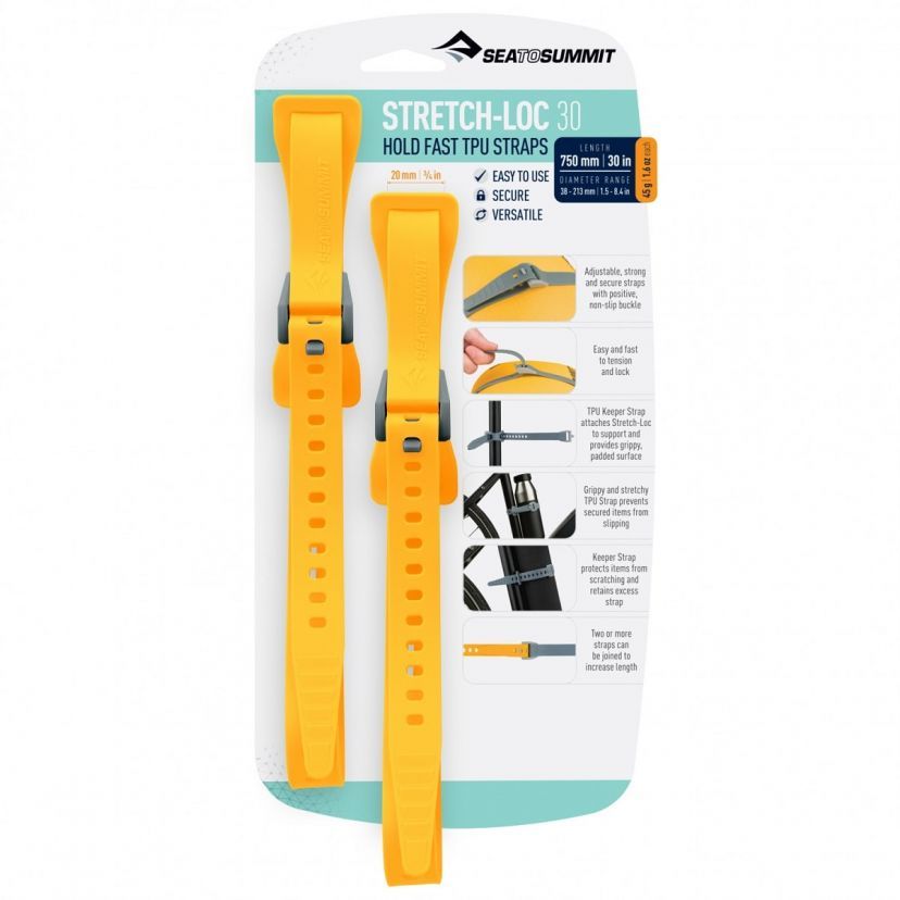 Набор стяжек Sea to Summit Stretch-Loc 30 20mm x 750mm 2 Pack Yellow