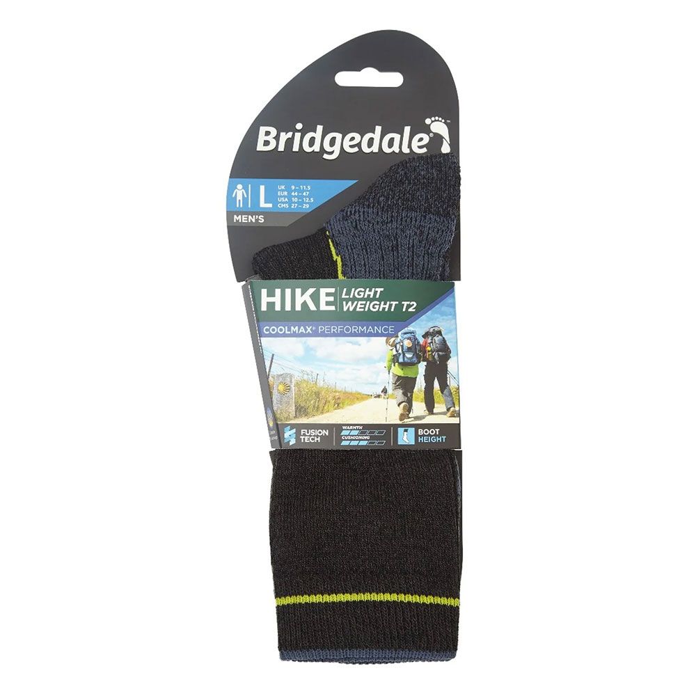 Носки Bridgedale Lightweight Coolmax® Performance Boot Black/Lime