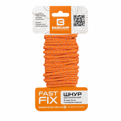 Шнур допоміжний BaseCamp Whipcord 3 мм/5 м Multicolor