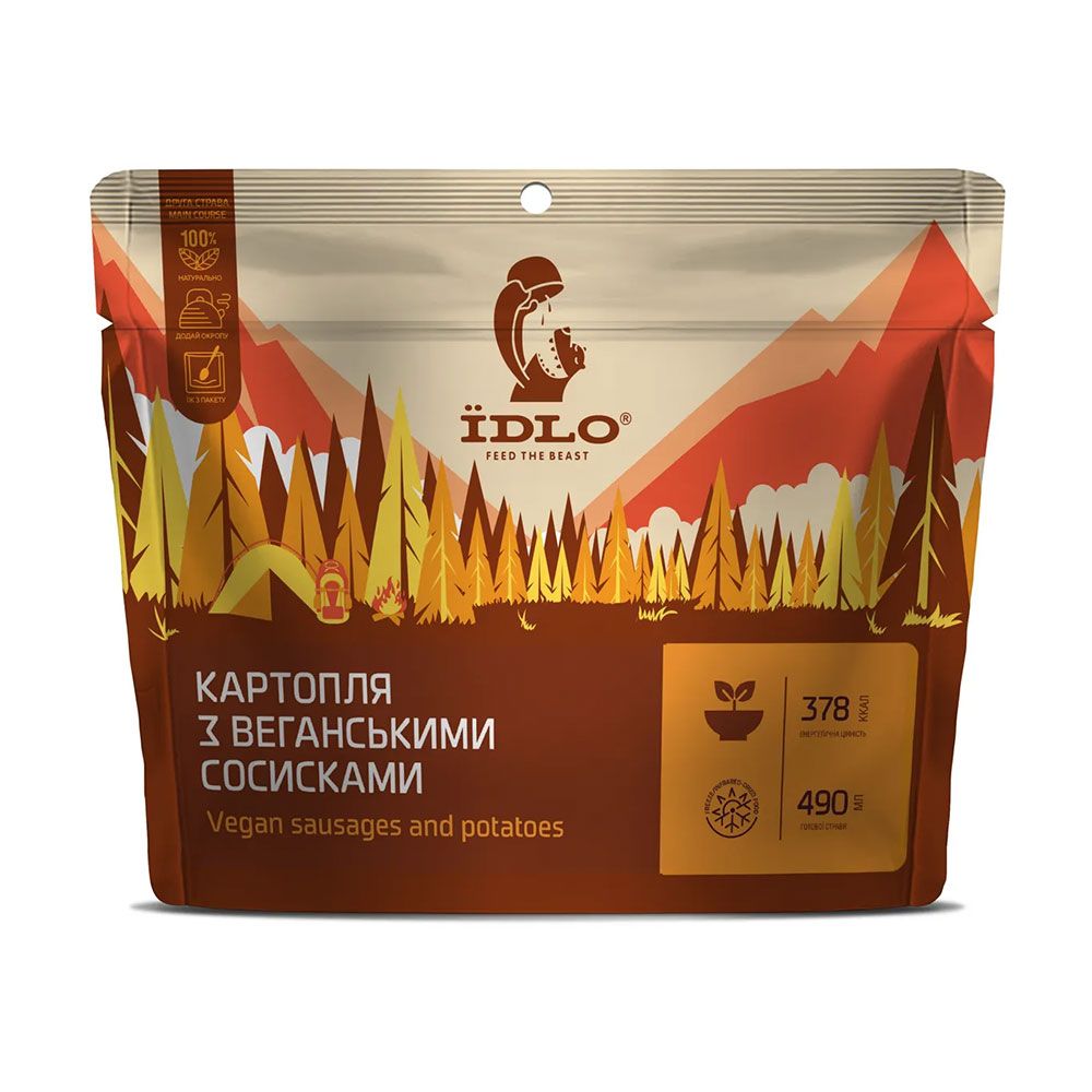 Сушена їжа Їdlo Картопля з веганськими сосисками